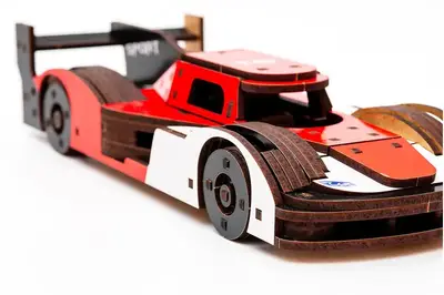 Конструктор Puz-01037 "Racing Car" Порше дерев'яний, 146 дет., розмір моделі 22х9х5 см PuzzleOk купити