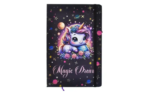 Блокнот на гумці А5 13.6×20.8 cm, 80 арк.,тверда обкладинка Магічні сни 761285ML купити недорого в Україні, фото 4