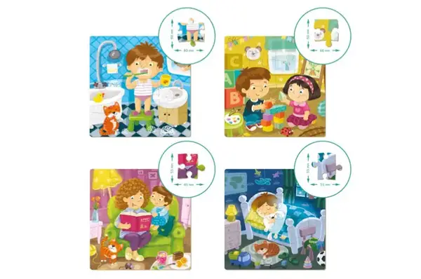 Пазли - 4в1 - 300130 "Мій день" (12,16,20,24 елм., р.22x22 см) DoDo купити недорого в Україні, фото 5