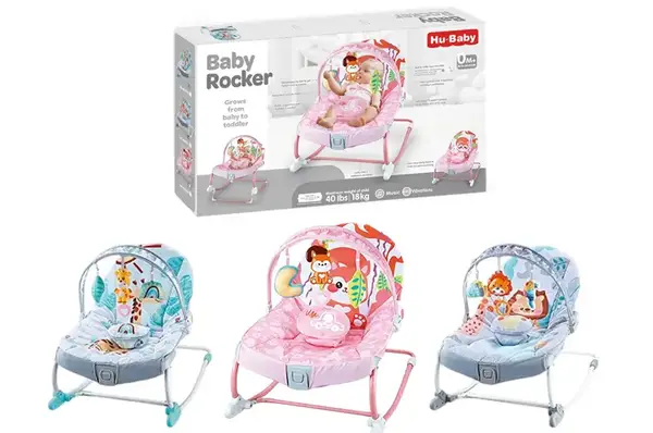 Дитячий шезлонг-гойдалка 69890/1/2 0-18кг. 3 режими роботи,в коробці 58,5*9,5*35см купити