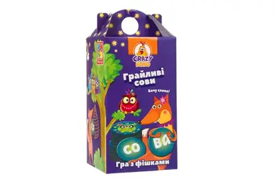 Настільна гра "Crazy Koko "Грайливі сови. Бачу слово!" VT8033-04 VladiToys купити