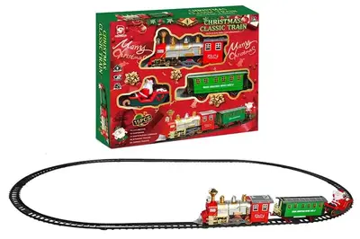 Залізна дорога 8565 "Merry Christmas"15 елементів, на батарейках коробка р.45,5x39x7,5 см купити