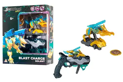Ігровий набір SCREECHERS WILD! S5 L1 V2 - СОЛЕНТ (запускач-бластер, машинка-трансформер) KS686114 ALPHA SCREECHERS WILD! купити