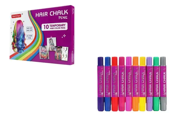 Крейда для волосся MHC837 у вигляді фломастерів, яскраві кольори короб. 17x21x2 см купити