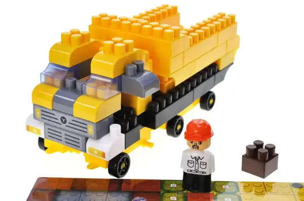 Конструктор блочний QB300-204 "Block&Steps: Мегабудівельник" + ходилка і меморі гра 3в1, 125дет. qbee купити недорого в Україні, фото 5