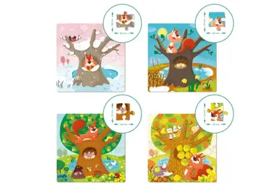 Пазли - 4в1 - 300125 "Пори року" (12,16*20*24 елм., р.22x22 см) DoDo купити