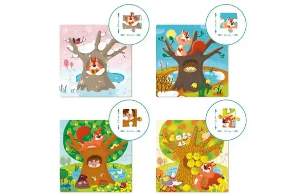Пазли - 4в1 - 300125 "Пори року" (12,16*20*24 елм., р.22x22 см) DoDo купити недорого в Україні, фото 2