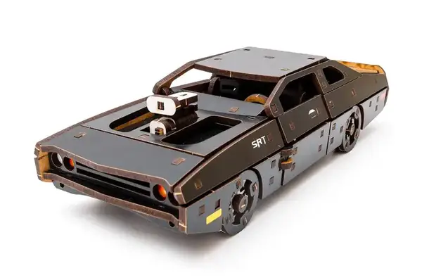 Конструктор 62519"Fast Furous" дерев'яний, 125 дет., чорний колір, розмір моделі 21х8х5 см PuzzleOk купити недорого в Україні, фото 4