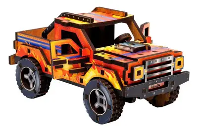 Конструктор 3D Puz-00972"Turbo off-road", дерев'яний PuzzleOk купити