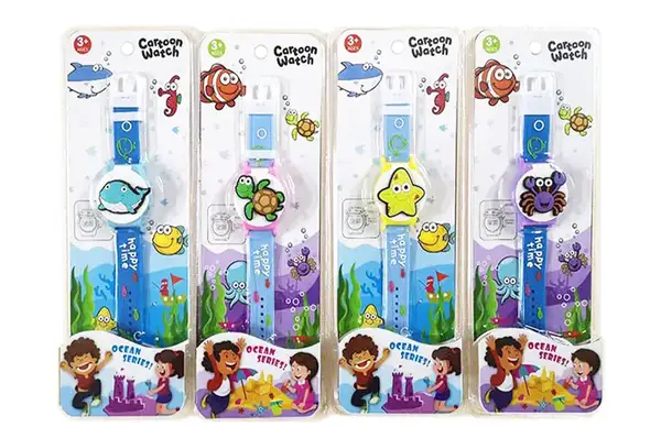 Дитячий наручний годинник, DA9019B, 4 види, на планшетці 28*11*2,5 см купити