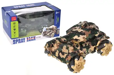Танк на радіокеруванні A123-120 акумулятор, USB,світло,музика,дим,дрифт,стріляє гелевими кульками,2 кол.кор.30*17*18,5 см купити