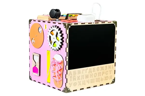 Бізікуб з роботом Рожевий 30х30 см купити недорого в Україні, фото 2