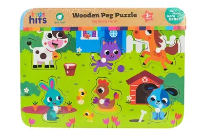 Дерев’яна іграшка-вкладиш KH20/071, плівка 30x22x2 см Kids Hits купити