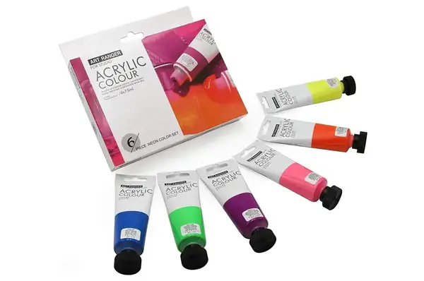 Набір фарб акрилових Неон "Art ranger"32KRFEA0675-N пластик. тубус 6 кольорів 75мл купити