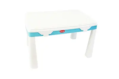 Стіл дитячий зі стільцем 04660/7 "Граємось та навчаємось" з конструктором 486 дет., бірюзовий DOLONI купити