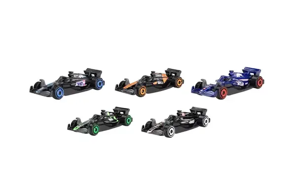 Ігровий набір з 5 базових болідів JGF58 «F1 2024» Hot Wheels купити недорого в Україні, фото 2