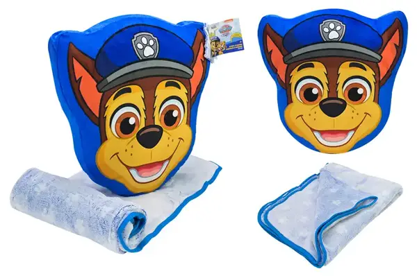 М'яка подушка з пледом KH70/001L Paw Patrol р. 38x41x7см плед, р.118x80см Kids Hits купити