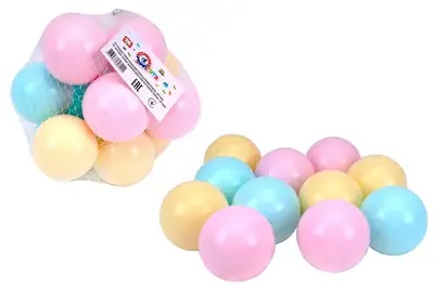 Набір кульок 60мм 15шт пастельних в сітці 8904 ТЕХНОК купити