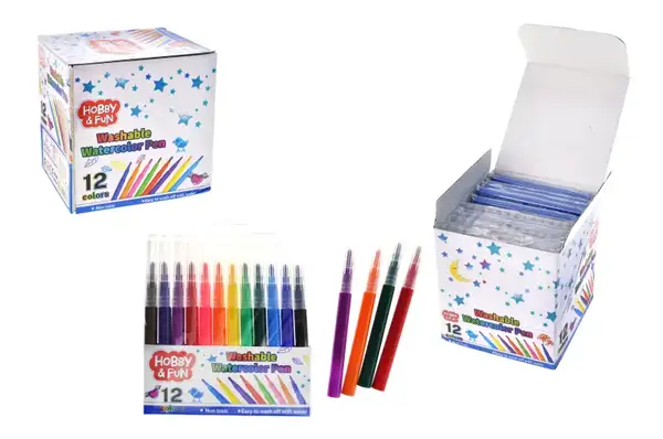 Фломастери 12 кольорів (в блоці 12шт) 886-1 (Н) р.14*15*15,5см купити