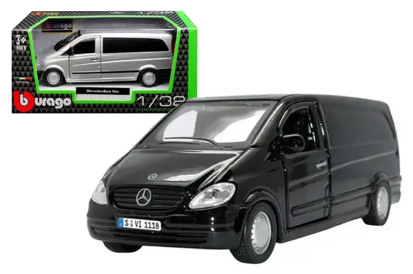 Автомодель 18-43028 MERCEDES-BENZ VITO 2 кольори:сріблястий,чорний,1:32 BBURAGO купити