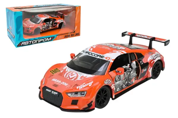 Машина металева "АВТОПРОМ" 68291A(O) 1:24 Audi R8 LMS, батарейка, світло ,звук, відкриваються двері, кор. 26,5*13,5*12см купити