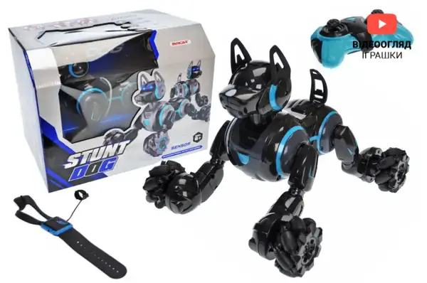 Інтерактивна собака на радіокеруванні жестами, на акумуляторі, в коробці 666-800A р.31*25,6*24см купити недорого в Україні, фото 2