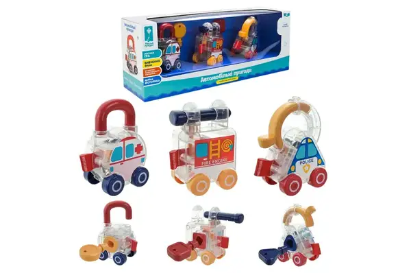 Набір машин PL-724-25 вправи для тактильного розвитку, в коробці р.34,3x9,8x12,6 см купити