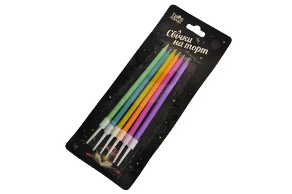 Свічки для торту 04019 'Макарун' асорті ТМ 'Твоя Забава' купити