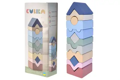 Дерев'яна іграшка "Пірамідка LD-22/Tower LD-22" 16099 CUBIKA купити