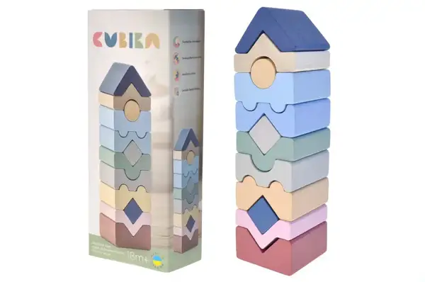 Дерев'яна іграшка "Пірамідка LD-22/Tower LD-22" 16099 CUBIKA купити