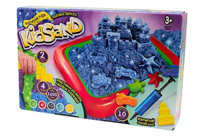 Набір з кінетичним піском KS-02-01U "KidSand" 1600 гр. + пісочниця DANKO купити