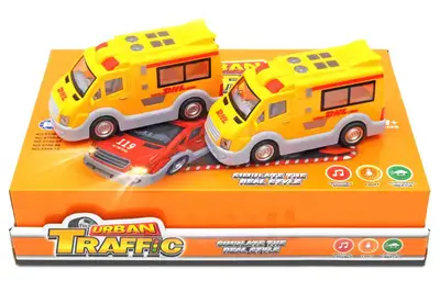 Машина "Служба доставки" інерційна, музична, зі світлом, в блоці 6шт. ST66-12 р.39*26*9см. купити