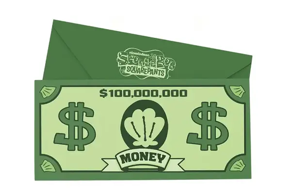 Подарунковий конверт 23216 Sponge Bob "Money" зелений ТМ "funmi" купити