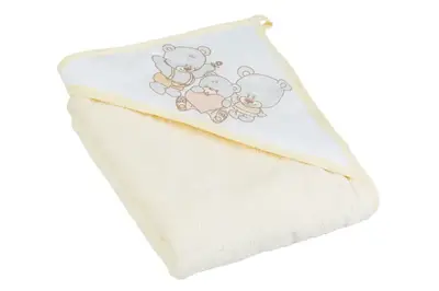 Рушник для купання з капюшоном "Ведмедик" р.80x80, 100%бавовна (бежевий) MS-014 80x80-119 TEGA купити