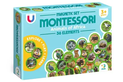 Магнітний набір 200284 "Монтесорі. Тварини на континентах: Африка" DoDo купити