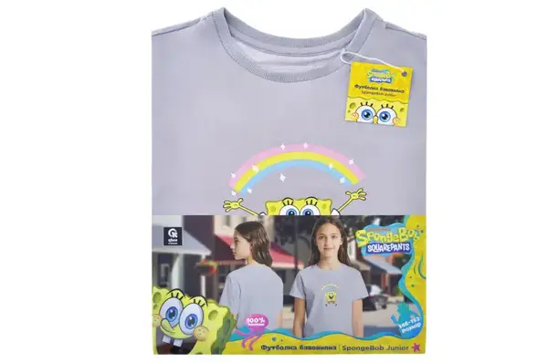 Футболка бавовняна QB-SB-001-06-146-152 SpongeBob Junior 146-152 qbee купити недорого в Україні, фото 5