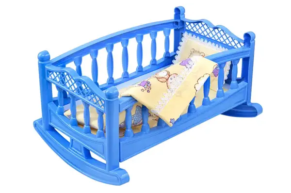 Ліжечко колиска для ляльок велике з постіллю 006/4 BAMSIC купити недорого в Україні, фото 2
