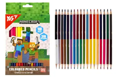 Олівці кольорові Yes 18 шт/36 кол. "Minecraft" 290768 купити