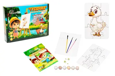 Пазл-розмальовка Puz-22937 "Гусочка" А5, дерев'яний PuzzleOK купити