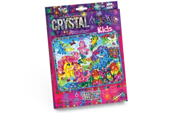 Набір для творчості CRMk-01-01,02,03,04...10 "CRYSTAL MOSAIC KIDS" DANKO купити недорого в Україні, фото 9