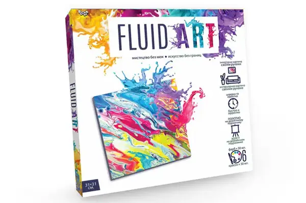 Набір для творчості FA-01-01,02,03,04,05 "Fluid ART" DANKO купити недорого в Україні, фото 5