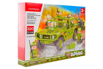 Конструктор IBLOCK PL-920-100 Армія, 320 деталей, коробка 38*26*6 см купити
