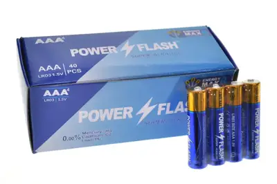 Батарейки Power Flash super Alkaline AA LR03 шрінка 40 шт. купити