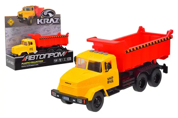 Будівельна техніка КРАЗ KR-2202-10A на батарейках, світло ,звук, коробка 32,5x19x12 см АВТОПРОМ купити