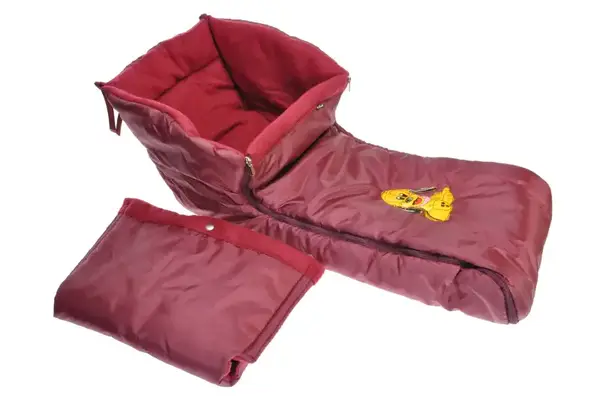 Чохол на санки "Конверт з муфтою" VITAN, фліс, (бордовий/зелений) купити