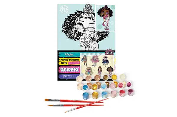 Набір для розпису по номерах для дітей "L.O.L. Surprise! Tweens Hoops Cutie" 30х40 см. KHO6285 IDEYKA купити недорого в Україні, фото 2
