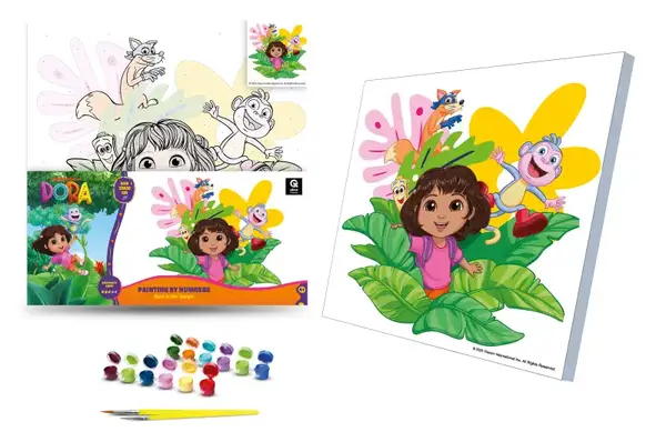 Набір для розпису по номерах 30х30 см QB913-003 "Дора у джунглях" qbee купити