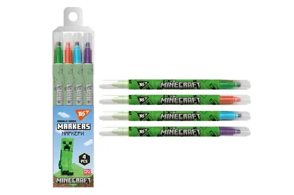 Маркери для малювання, що змінюють колір, YES "Minecraft" 4 шт. 390713 купити