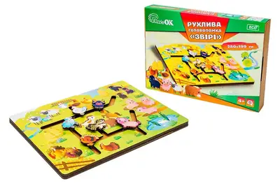 Головоломка рухлива Puz-27700 "Звірі" в коробці р. 31.5x22.5 см PuzzleOk купити