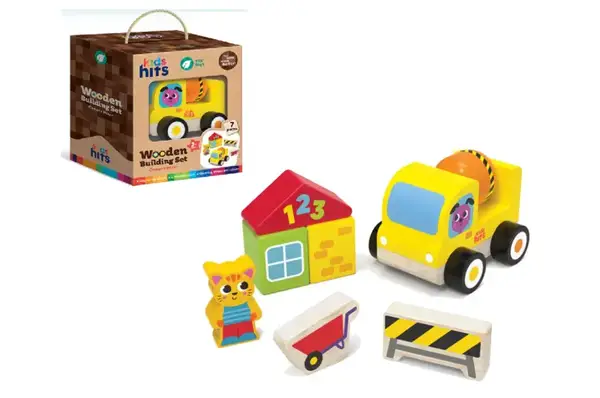 Дерев'яна іграшка Kids hits KH20/017 бетонозмішувач в коробці 16*19*10,3см купити